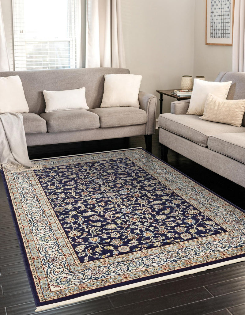Persian Elegance Collection Area Rug - Ardabil Rectangle Navy Blue lifestyle 10