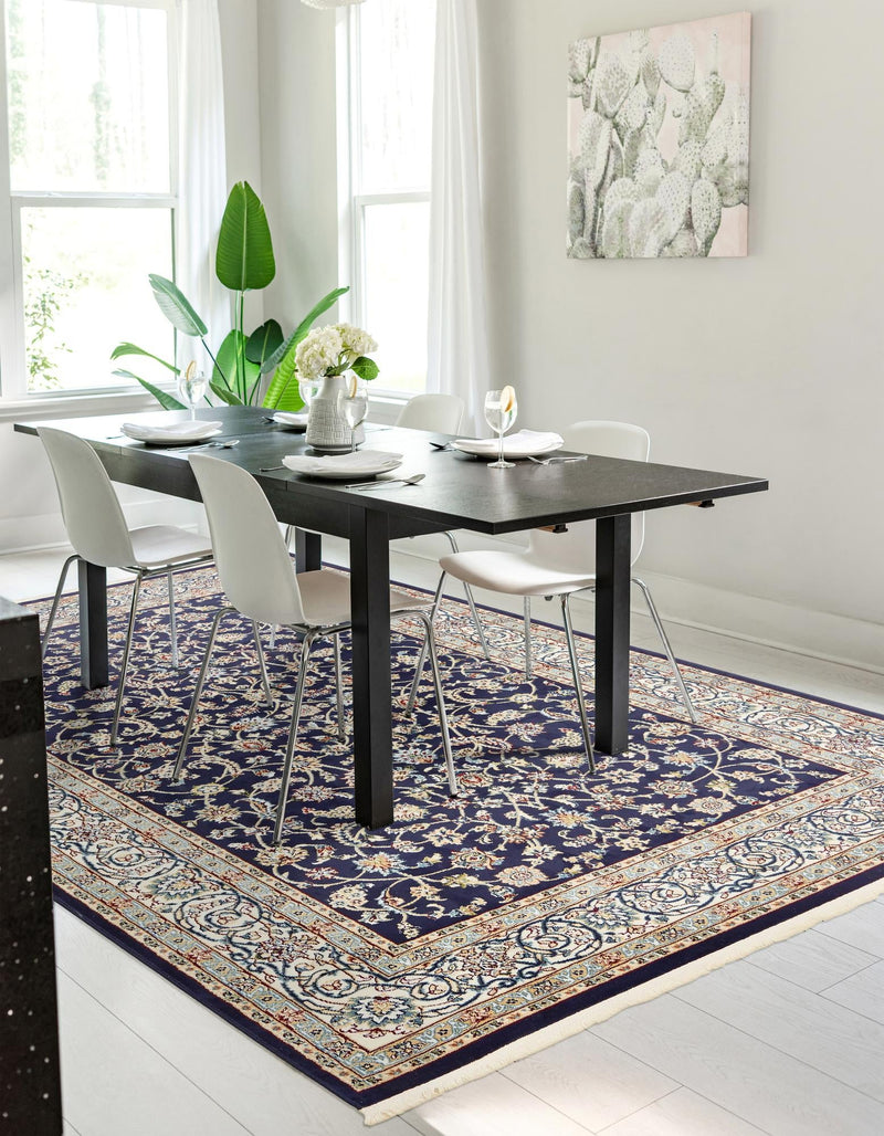 Persian Elegance Collection Area Rug - Ardabil Rectangle Navy Blue lifestyle 22