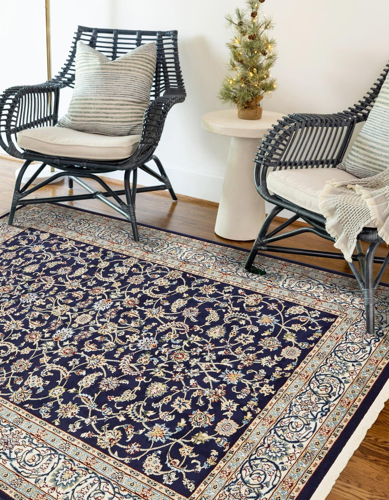Persian Elegance Collection Area Rug - Ardabil Rectangle Navy Blue lifestyle 52