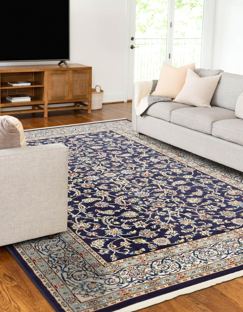 Persian Elegance Collection Area Rug - Ardabil Rectangle Navy Blue lifestyle 58