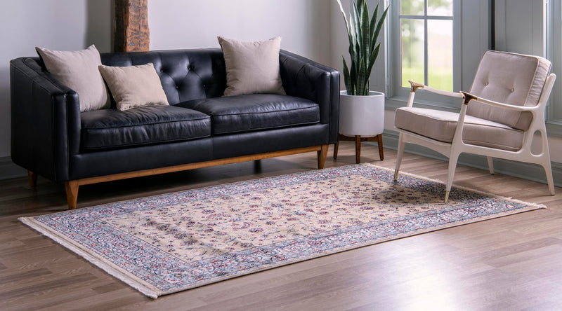 Persian Elegance Collection Area Rug - Ardabil Rectangle Beige lifestyle 7