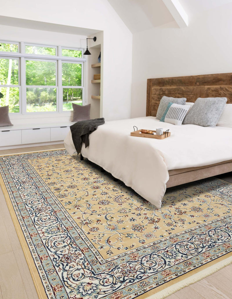 Persian Elegance Collection Area Rug - Ardabil Rectangle Beige lifestyle 62