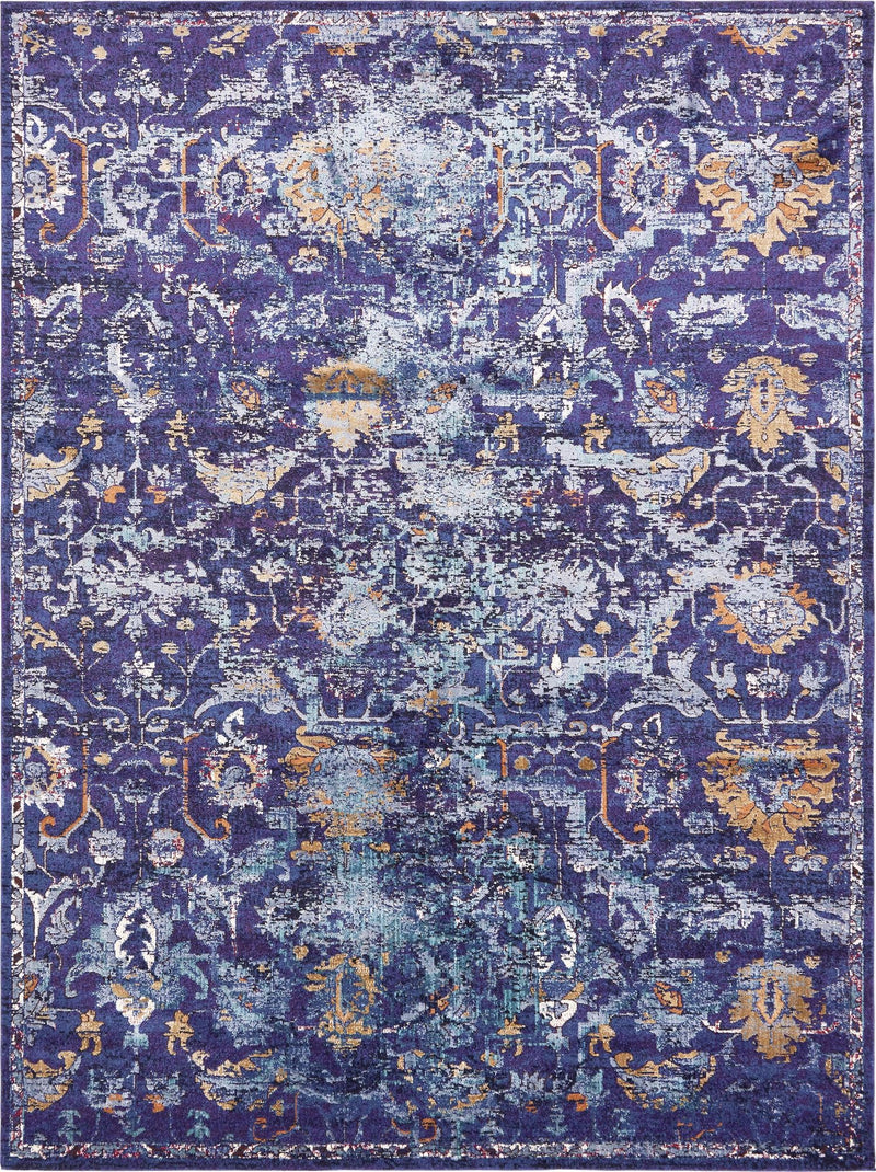 Charleston Elegance Collection Area Rug - Edisto Rectangular Navy Blue lifestyle 3