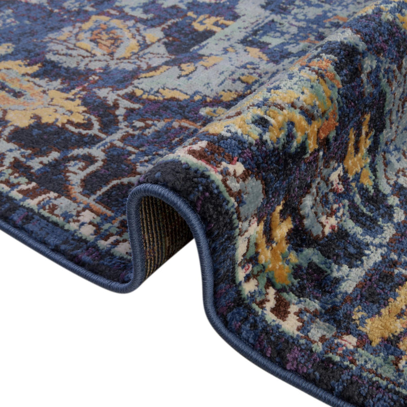 Charleston Elegance Collection Area Rug - Edisto Rectangular Navy Blue lifestyle 23