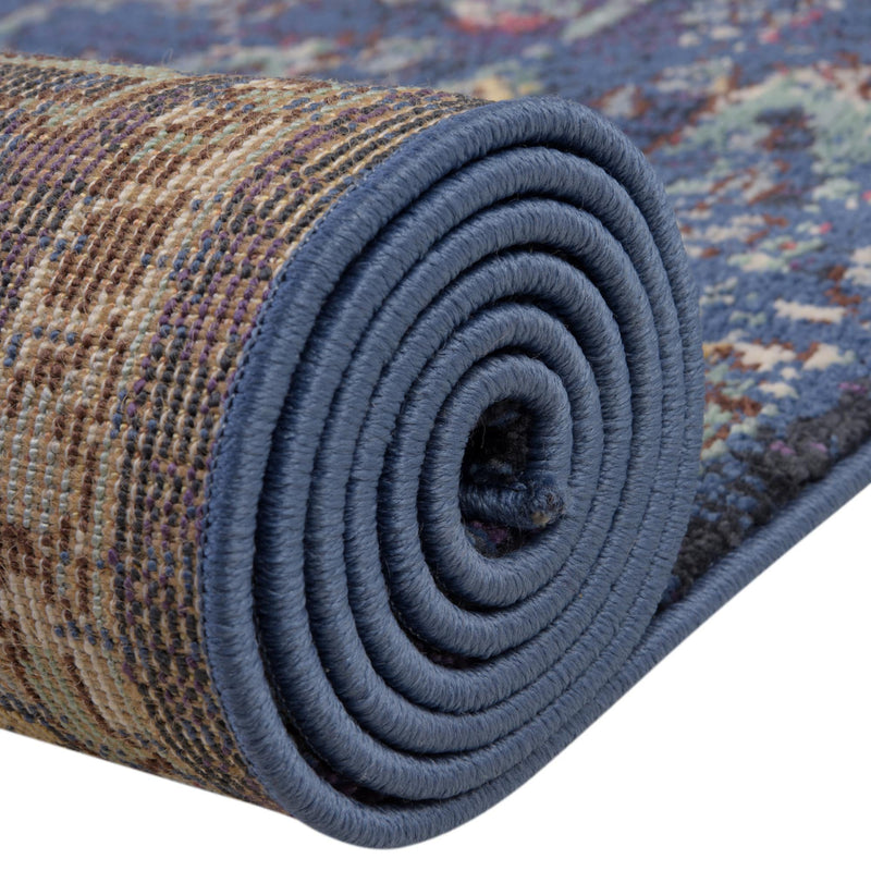 Charleston Elegance Collection Area Rug - Edisto Rectangular Navy Blue lifestyle 26
