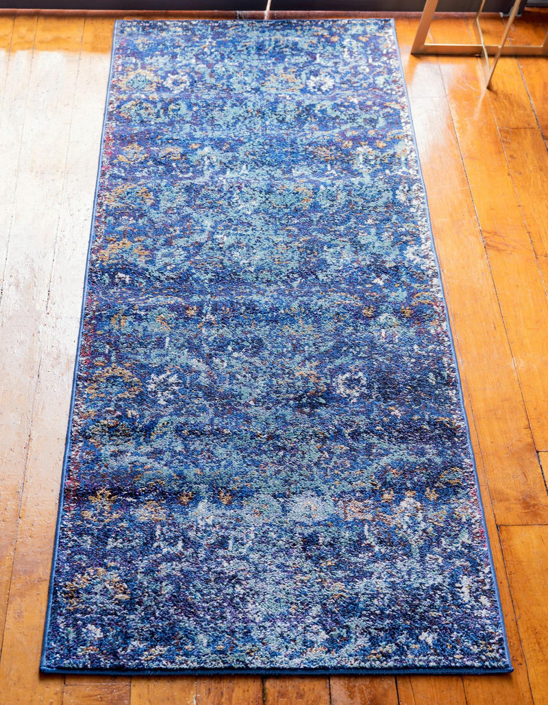 Charleston Elegance Collection Area Rug - Edisto Runner Navy Blue lifestyle 10