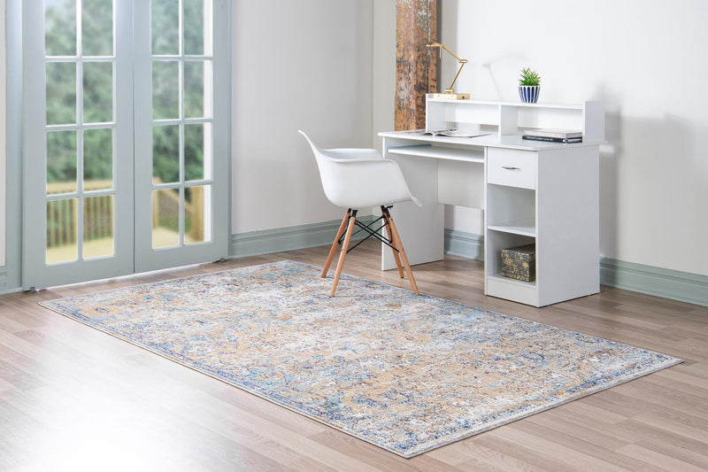 Charleston Elegance Collection Area Rug - Edisto Rectangular Light Blue lifestyle 18