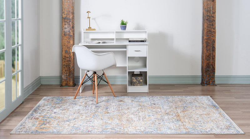 Charleston Elegance Collection Area Rug - Edisto Rectangular Light Blue lifestyle 25