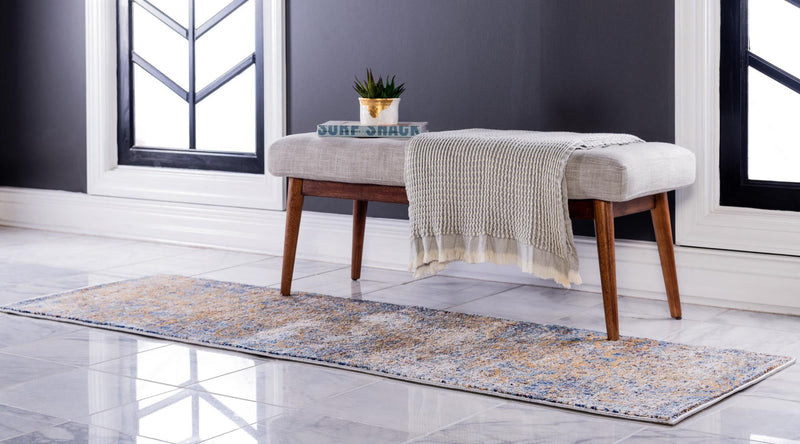Charleston Elegance Collection Area Rug - Edisto Runner Light Blue lifestyle 20