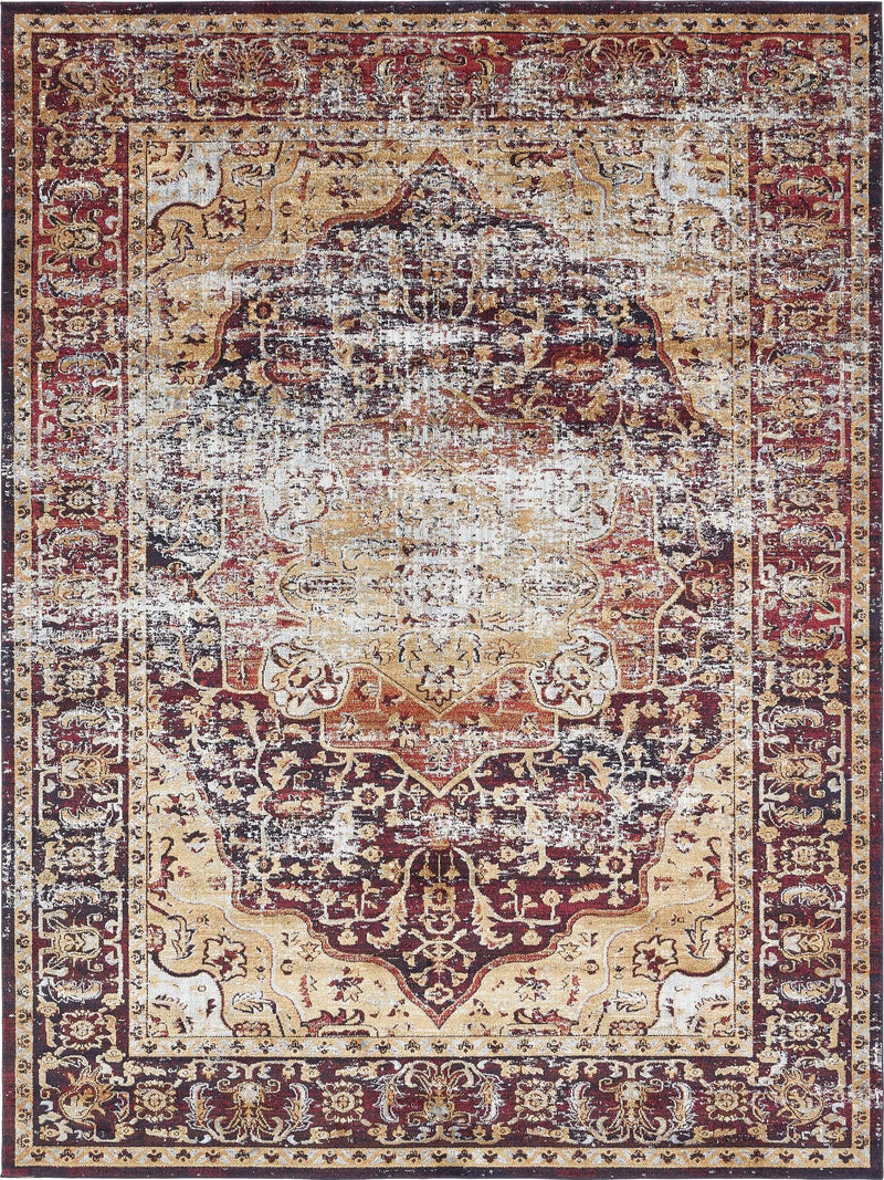 Charleston Elegance Collection Area Rug - Summerville Rectangle Rust Red Main