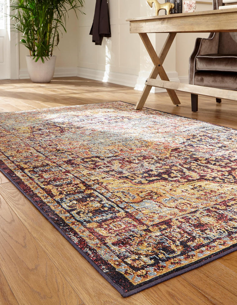 Charleston Elegance Collection Area Rug - Summerville Rectangular Rust Red lifestyle 6