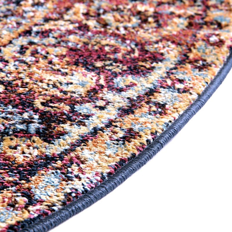 Charleston Elegance Collection Area Rug - Summerville Round Rust Red lifestyle 35