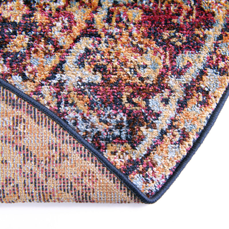 Charleston Elegance Collection Area Rug - Summerville Round Rust Red lifestyle 45