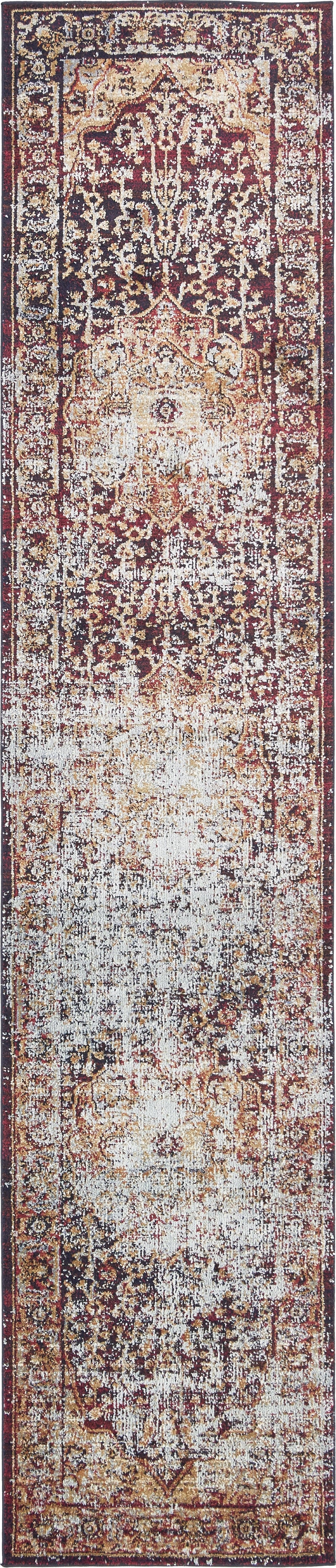 Charleston Elegance Collection Area Rug - Summerville Runner Rust Red lifestyle 3