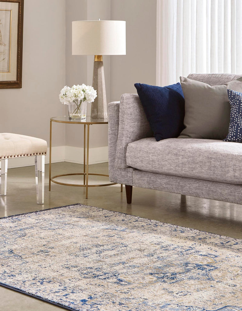 Charleston Elegance Collection Area Rug - Summerville Rectangular Blue lifestyle 14