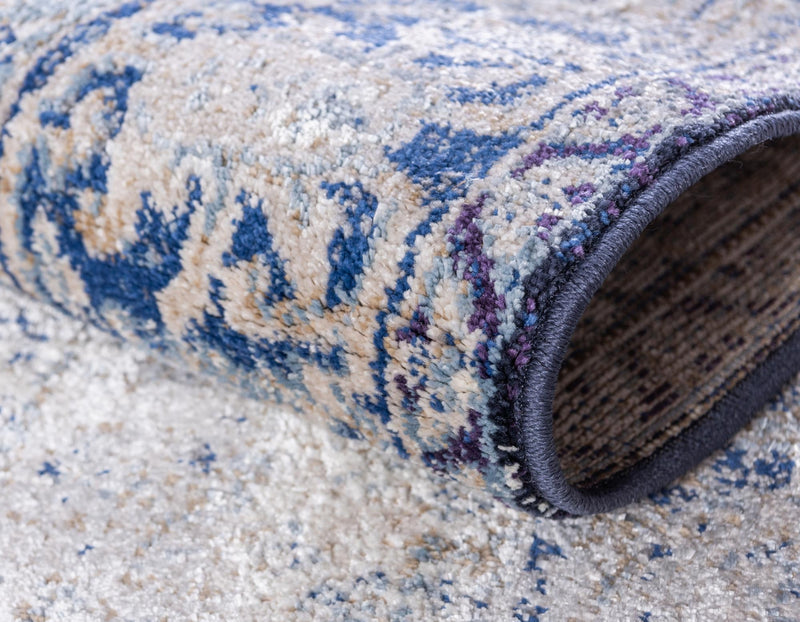 Charleston Elegance Collection Area Rug - Summerville Round Blue lifestyle 32
