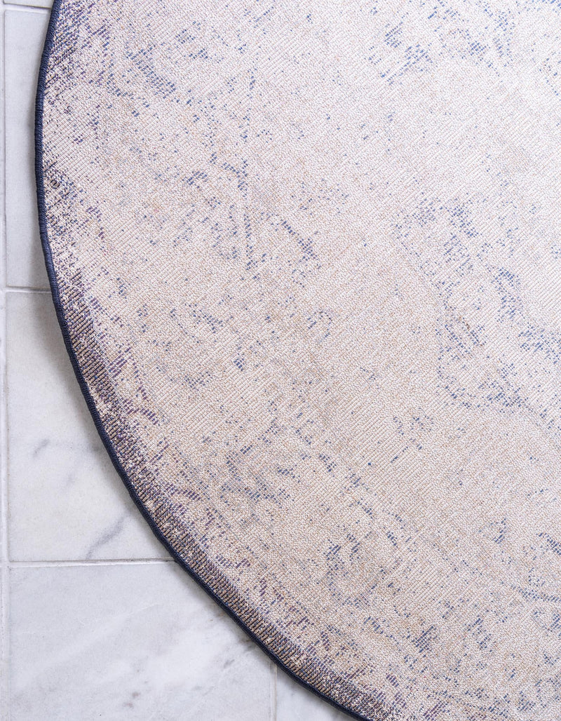 Charleston Elegance Collection Area Rug - Summerville Round Blue lifestyle 47