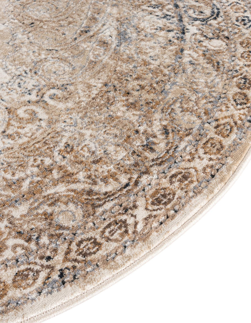 Coastal Manor Collection Area Rug - Seagrove Round Beige lifestyle 65