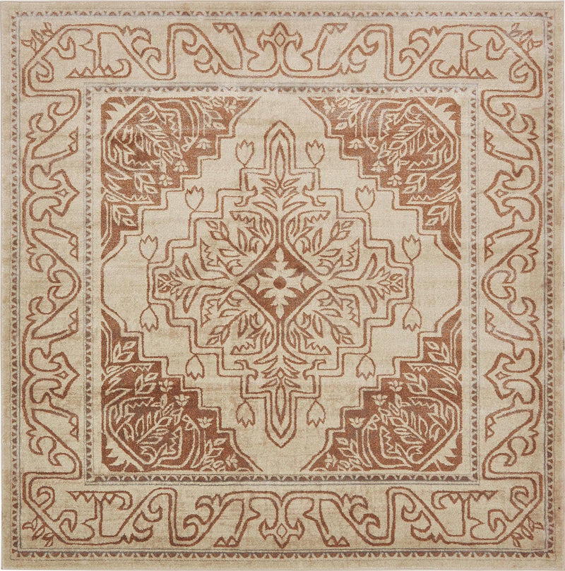Serenade Oasis Collection Area Rug - Utopia Square Beige lifestyle 29