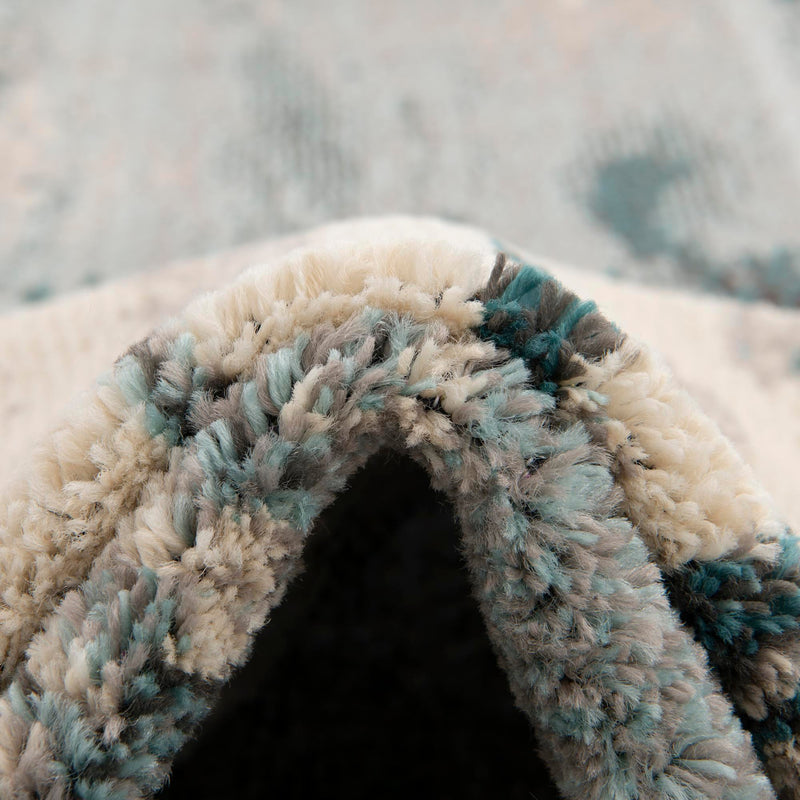Marrakesh Elegance Collection Area Rug - Berber Runner Light Blue lifestyle 60