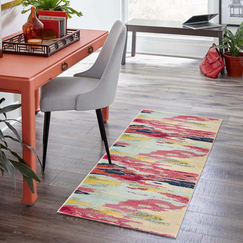 Marrakesh Elegance Collection Area Rug - Skhirat Runner Pink lifestyle 109