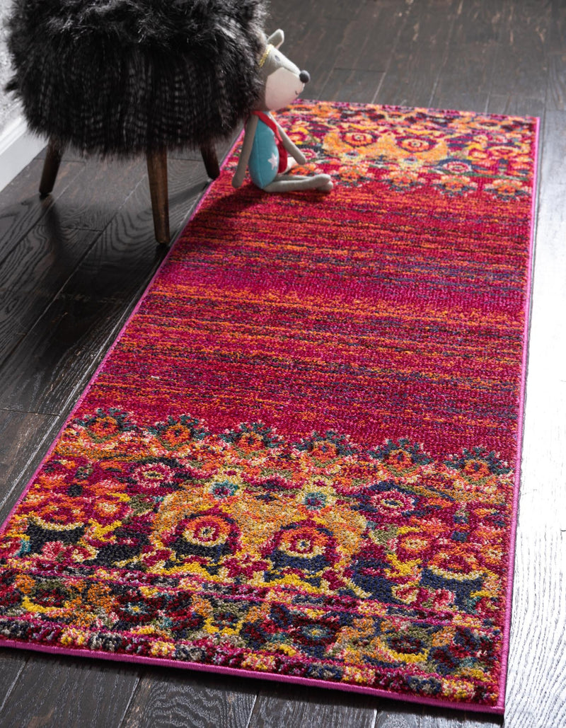 Chateau Elegance Collection Area Rug - Fontainebleau Runner Red lifestyle 17