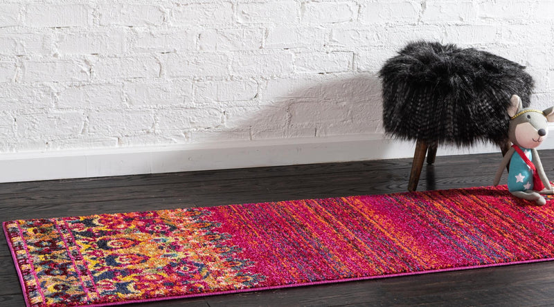 Chateau Elegance Collection Area Rug - Fontainebleau Runner Red lifestyle 21