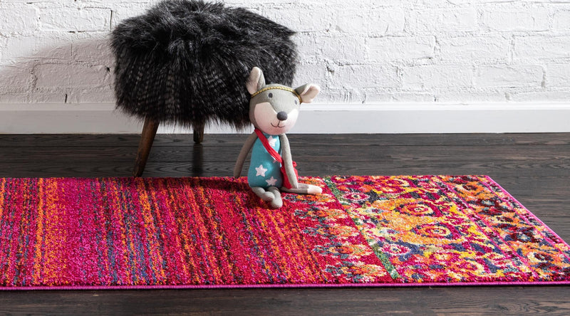 Chateau Elegance Collection Area Rug - Fontainebleau Runner Red lifestyle 25