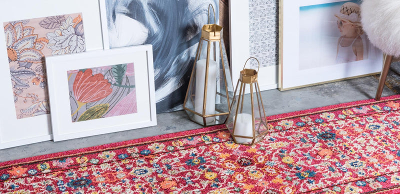 Chateau Elegance Collection Area Rug - Luxembourg Runner Pink lifestyle 30