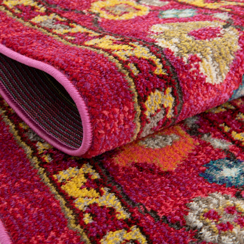 Chateau Elegance Collection Area Rug - Luxembourg Runner Pink lifestyle 38