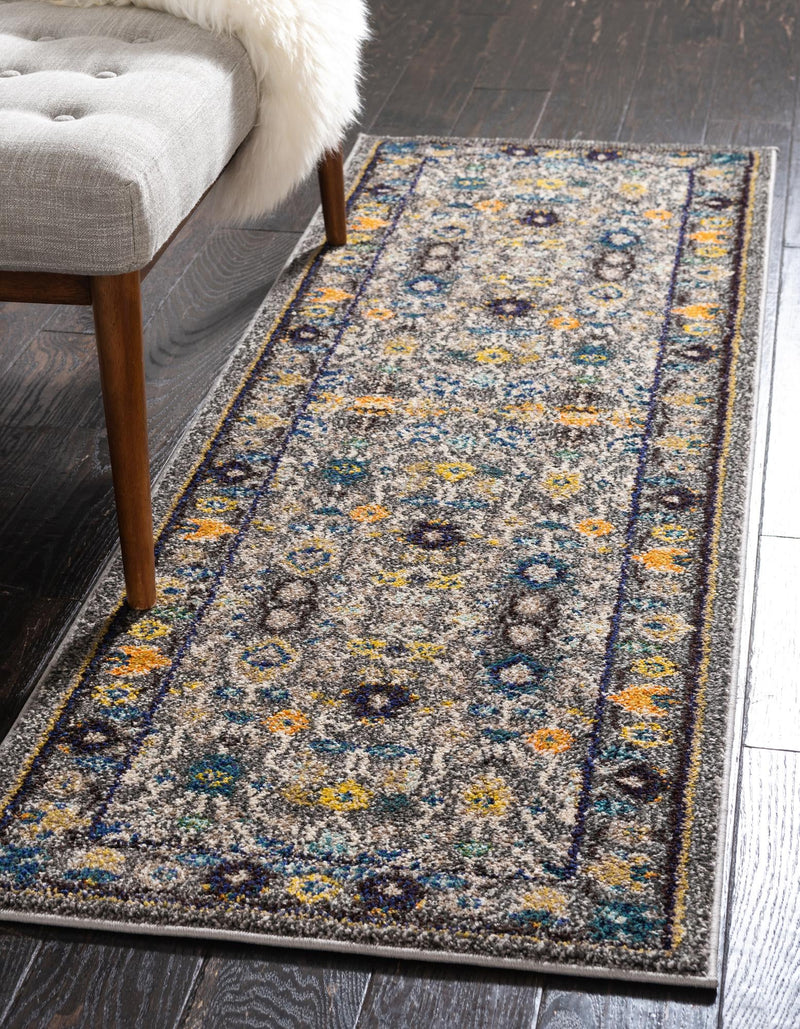 Chateau Elegance Collection Area Rug - Luxembourg Runner Gray lifestyle 21