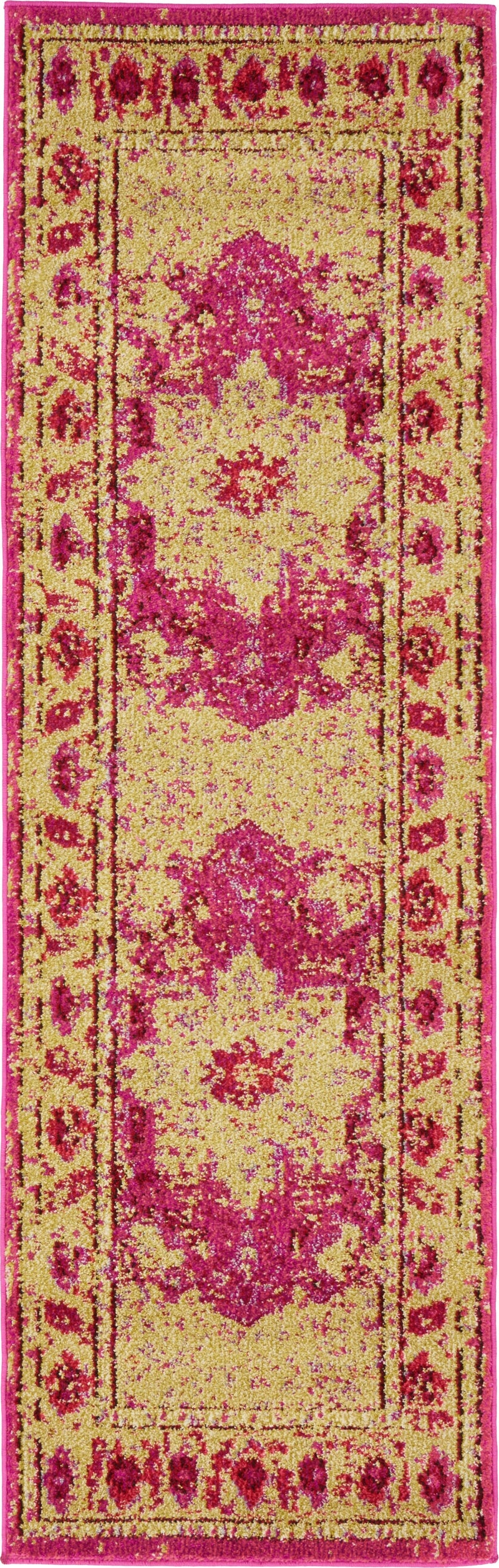 Chateau Elegance Collection Area Rug - Tuileries Runner Pink lifestyle 45