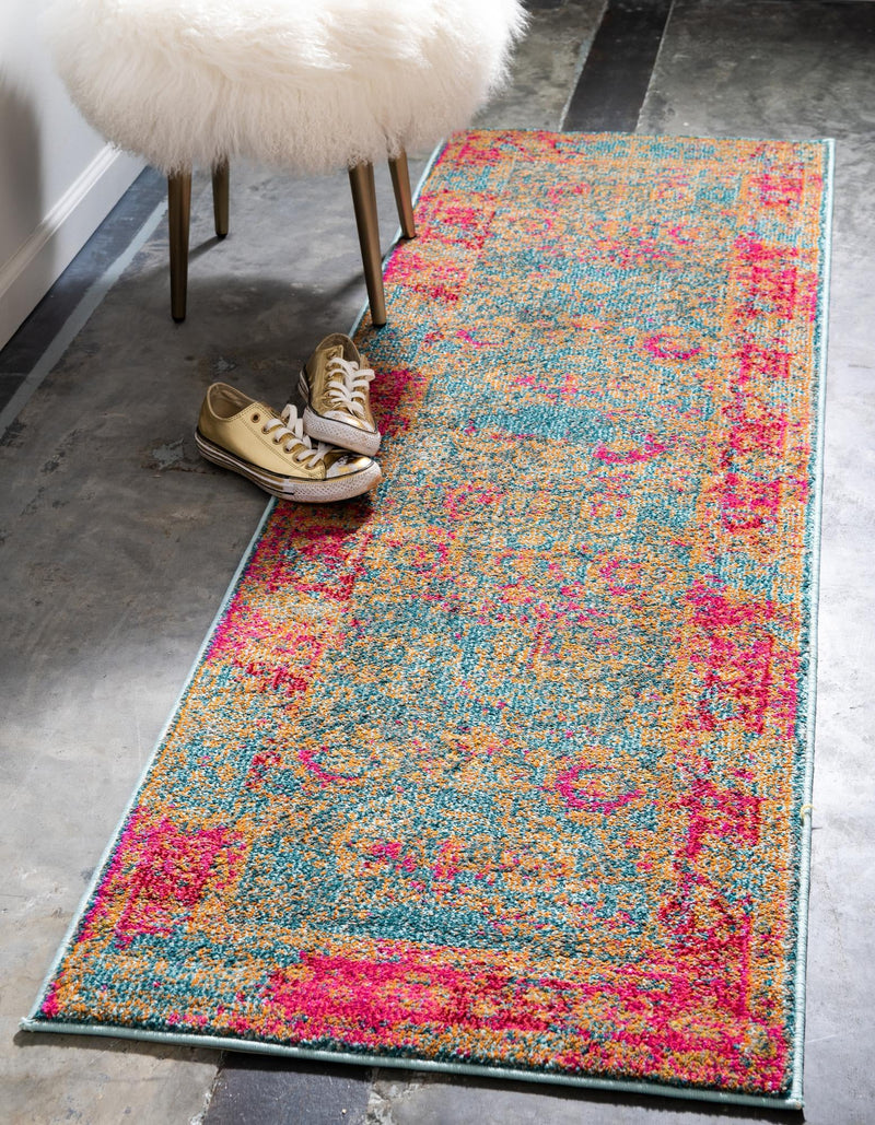 Chateau Elegance Collection Area Rug - Marly Runner Blue lifestyle 16