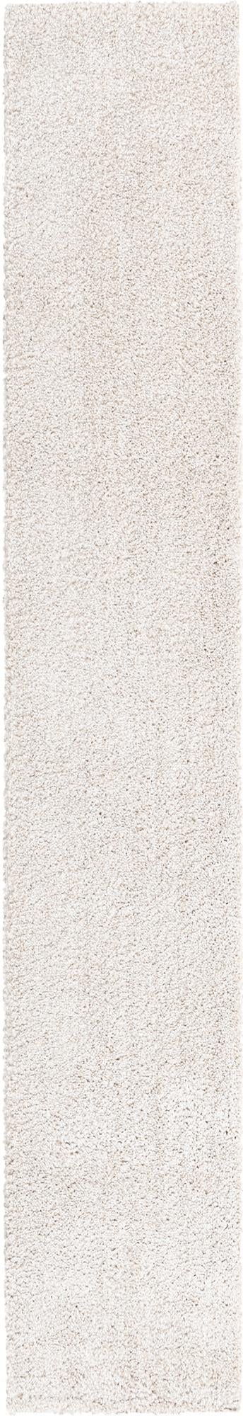 Solid Shag Seaside Collection Area Rug - Azure Cove (Ivory) Runner Ivory lifestyle 19
