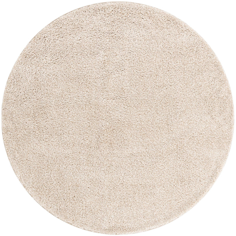 Solid Shag Seaside Collection Area Rug - Azure Cove (Ivory) Round Ivory lifestyle 20
