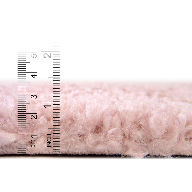Solid Shag Seaside Collection Area Rug - Azure Cove (Pink) Rectangle Pink lifestyle 5