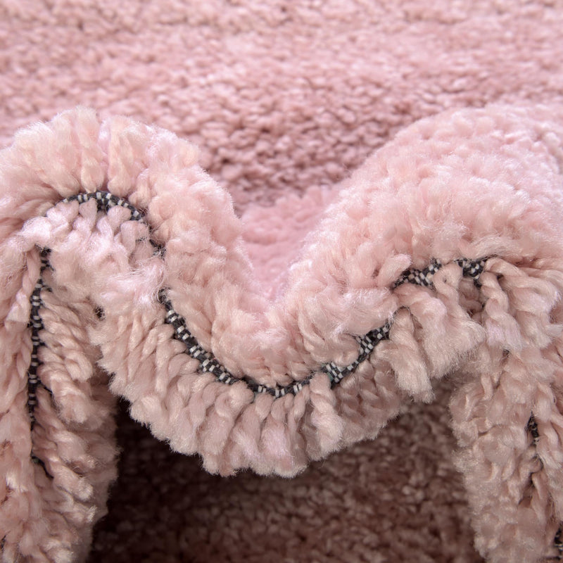 Solid Shag Seaside Collection Area Rug - Azure Cove (Pink) Rectangle Pink lifestyle 8