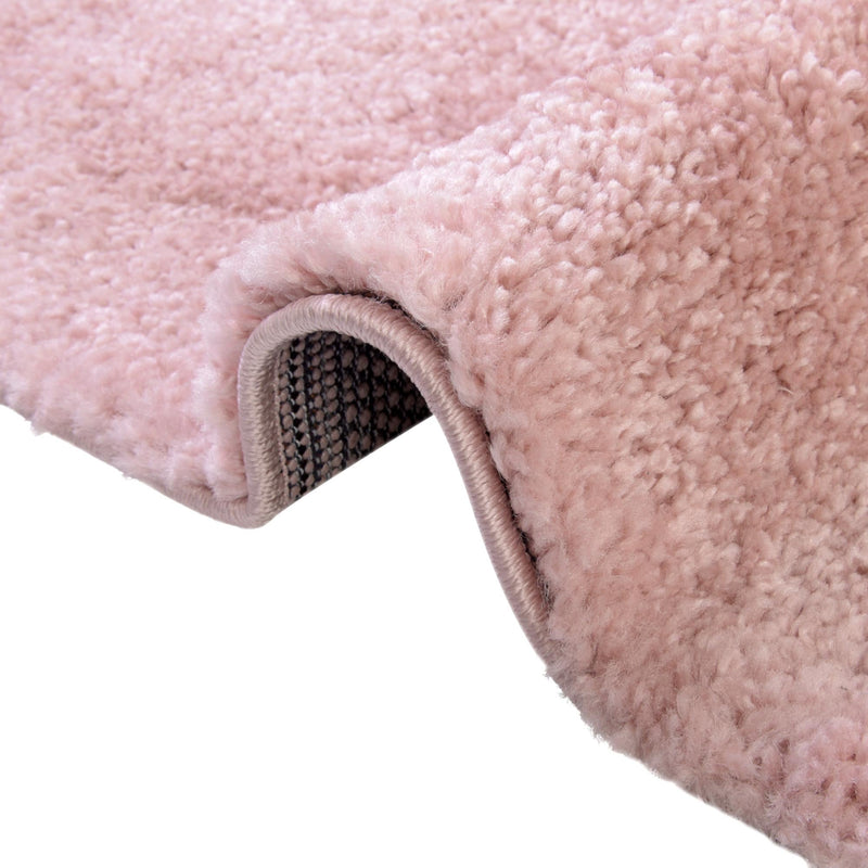 Solid Shag Seaside Collection Area Rug - Azure Cove (Pink) Rectangle Pink lifestyle 10