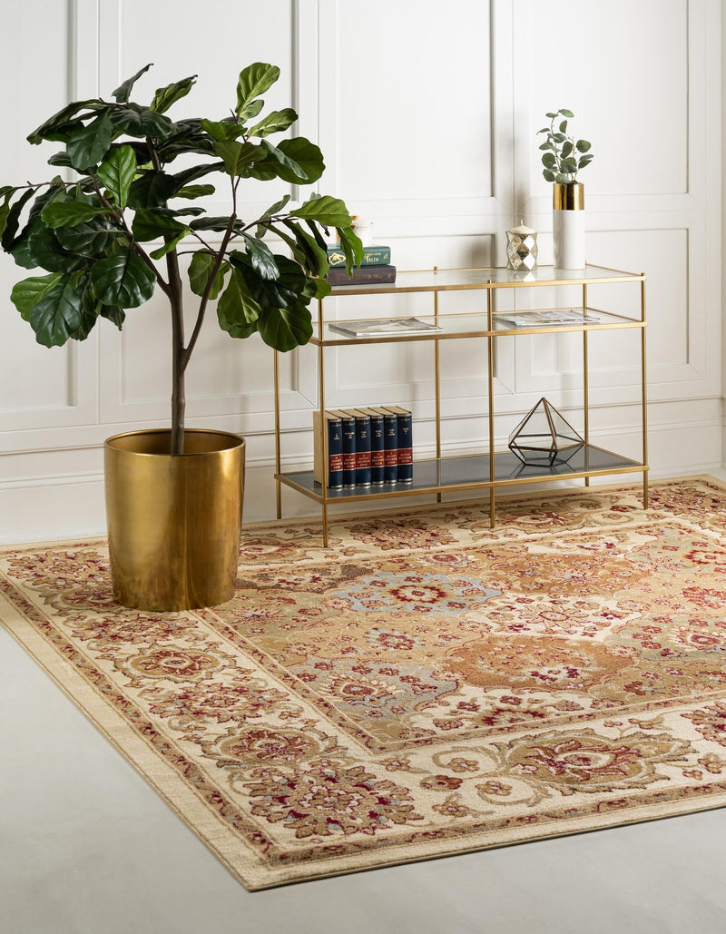 Jaipur Elegance Collection Area Rug - Jaigarh Square Cream lifestyle 16
