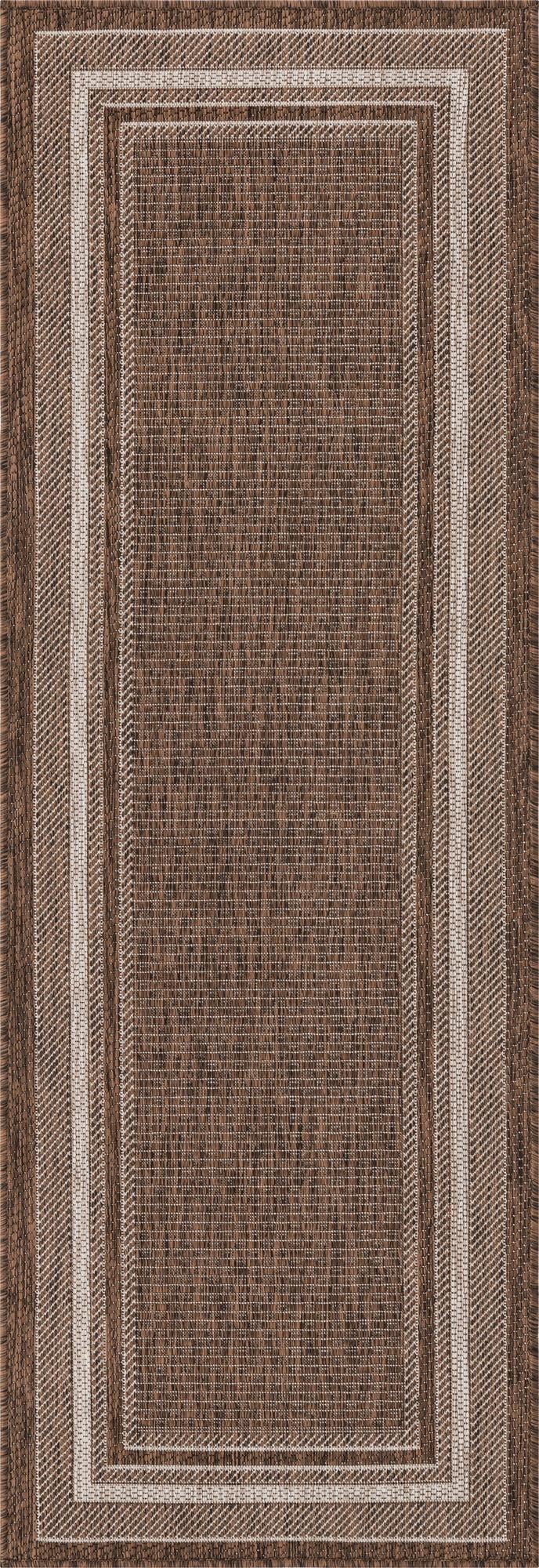 Patio Perimeter Collection Area Rug - Veranda (Brown) Runner Brown Main
