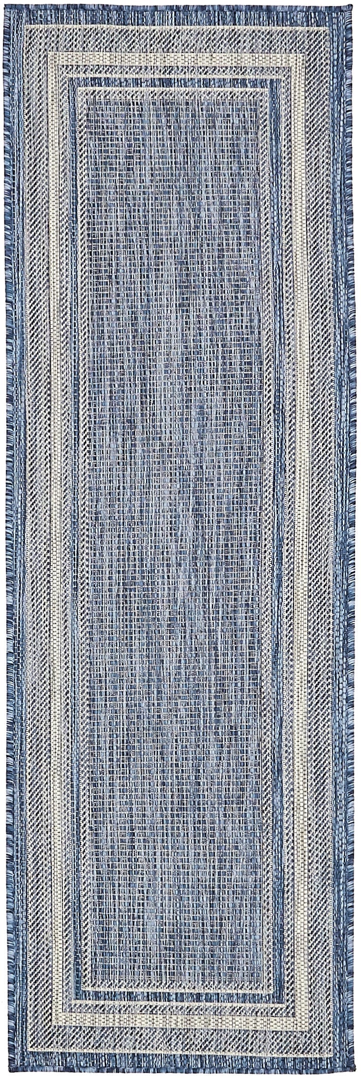 Patio Perimeter Collection Area Rug - Veranda (Blue) Runner Blue Main