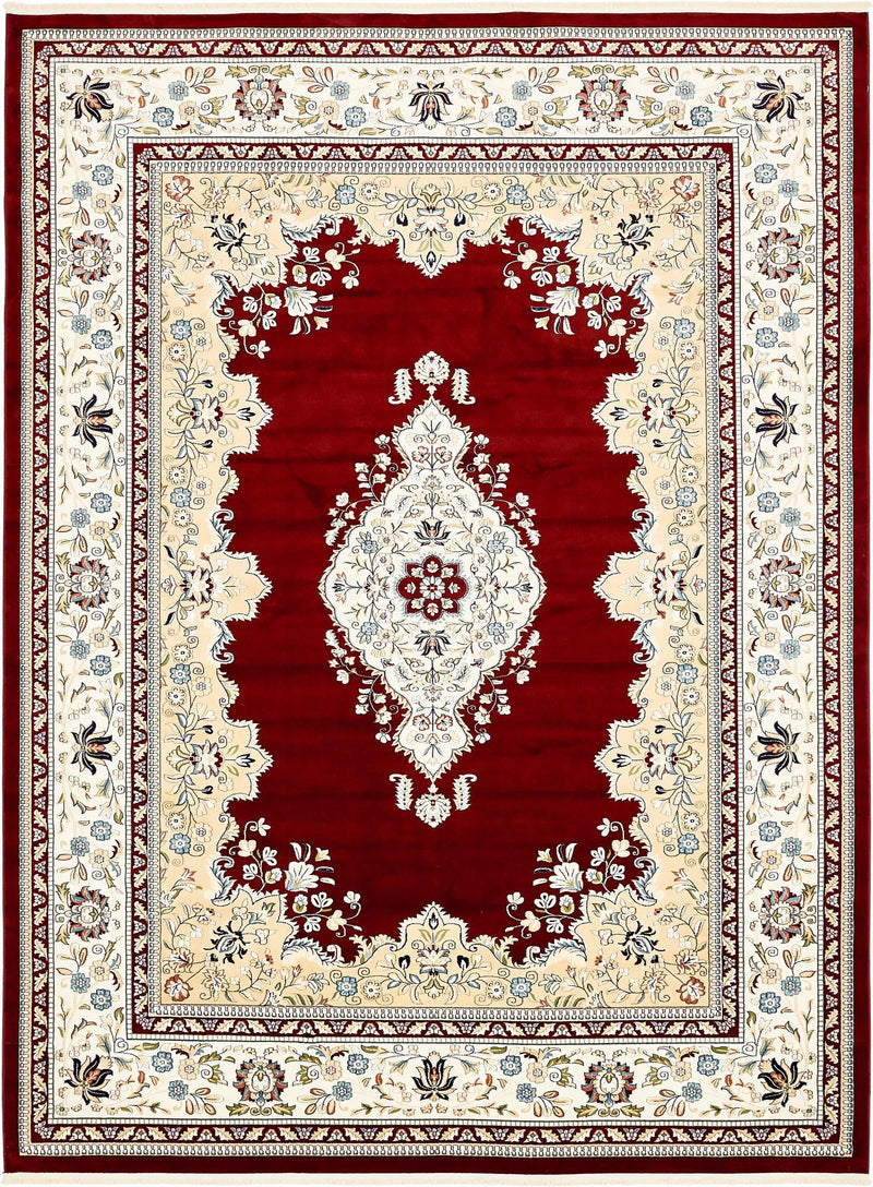 Persian Elegance Collection Area Rug - Isfahan Rectangle Burgundy lifestyle 4