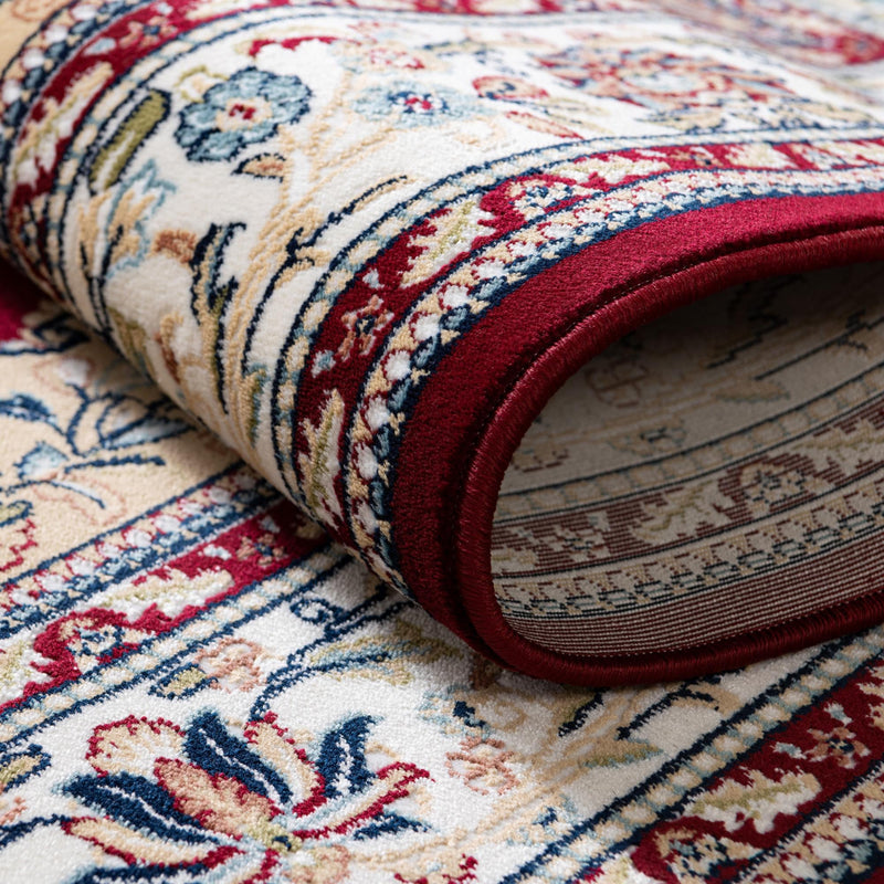 Persian Elegance Collection Area Rug - Isfahan Rectangle Burgundy lifestyle 20
