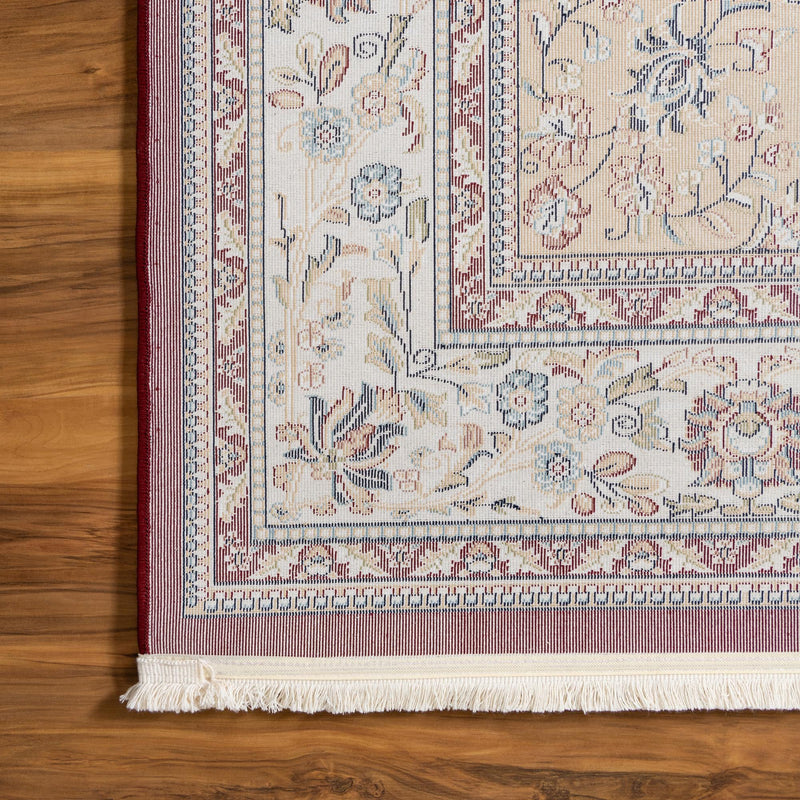 Persian Elegance Collection Area Rug - Isfahan Rectangle Burgundy lifestyle 29