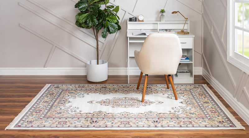 Persian Elegance Collection Area Rug - Isfahan Rectangle Cream lifestyle 10