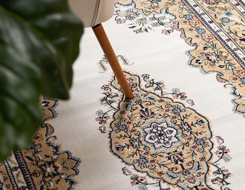Persian Elegance Collection Area Rug - Isfahan Rectangle Cream lifestyle 16