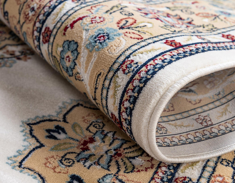 Persian Elegance Collection Area Rug - Isfahan Rectangle Cream lifestyle 19