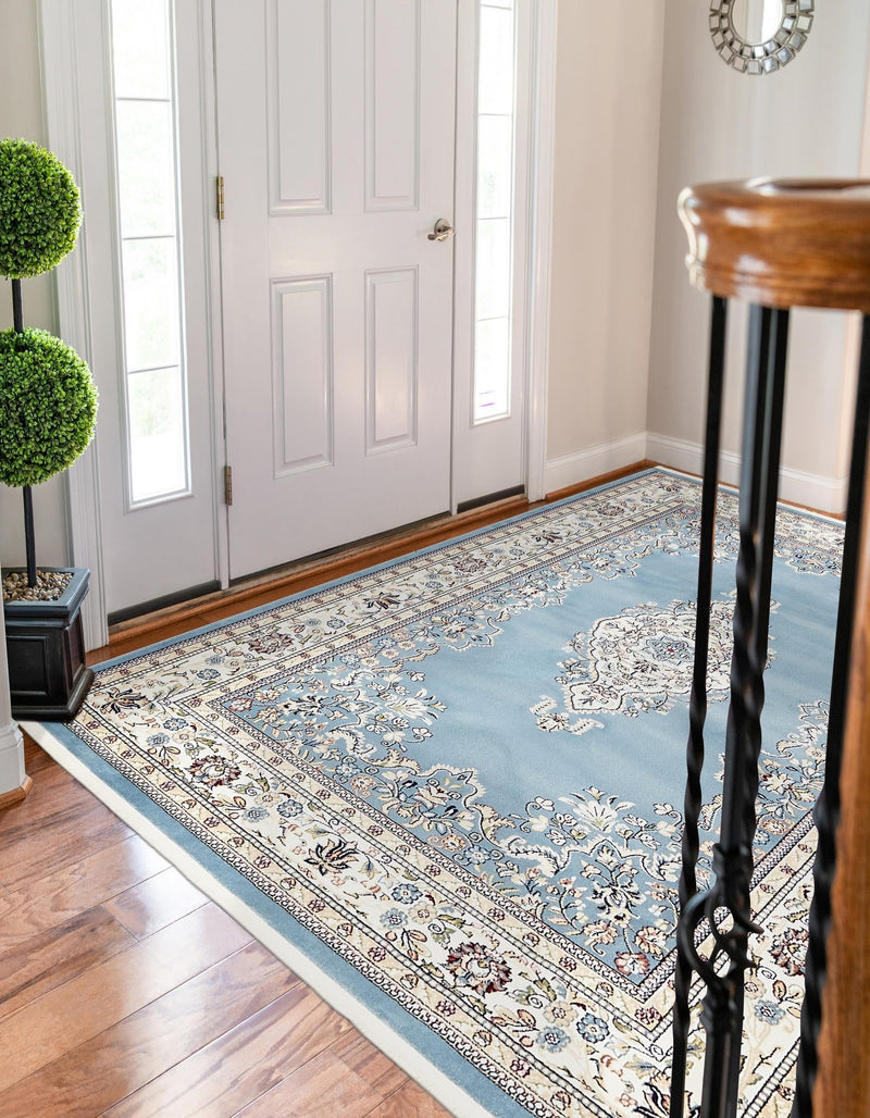 Persian Elegance Collection Area Rug - Isfahan Rectangle Blue lifestyle 14