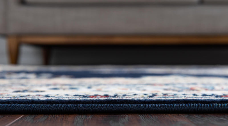 Persian Elegance Collection Area Rug - Isfahan Rectangle Navy Blue lifestyle 15