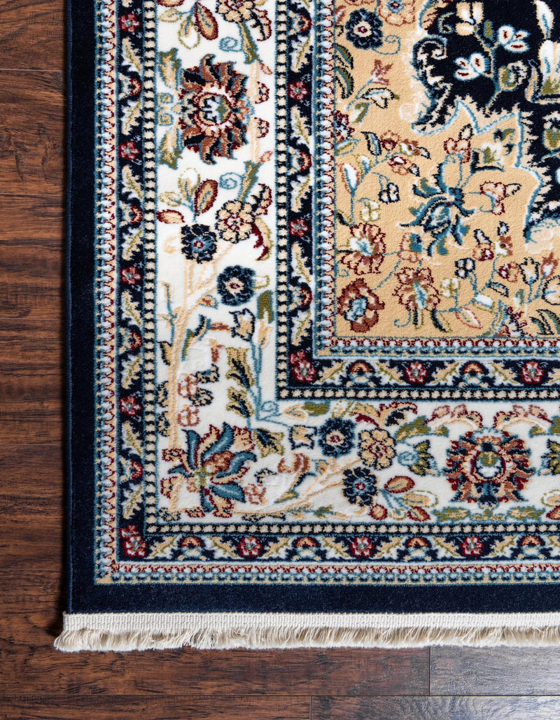 Persian Elegance Collection Area Rug - Isfahan Rectangle Navy Blue lifestyle 27